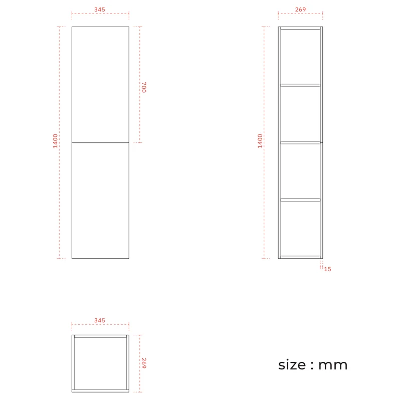 Badmeubelset NUVANO 100 cm - Met Kolomkast - Glanzend Wit - Wastafel Wit