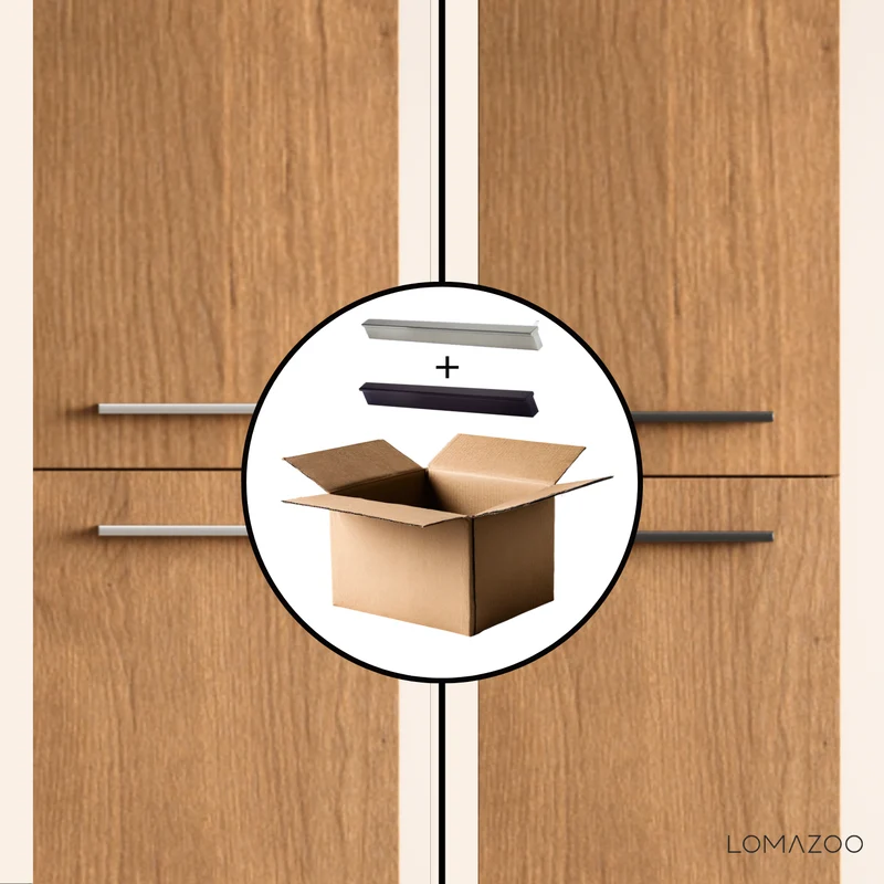 Badmeubelset NAVERO 140 cm - Met Kolomkast - Warm Eiken - Wastafel Wit