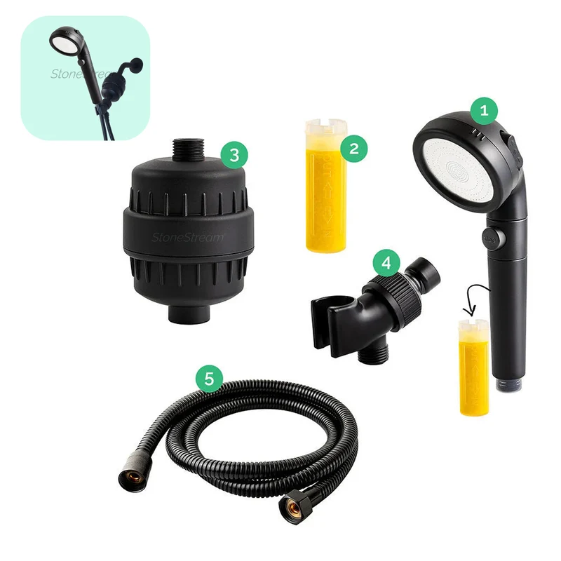 Black Vitamin C Shower Head