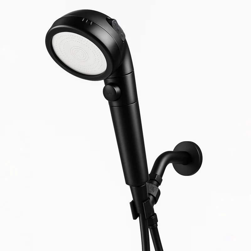 EcoPower 4-in-1 Vitamin C Black Shower Head Kit