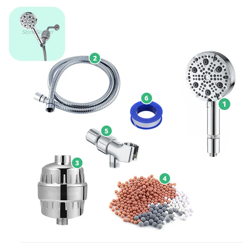 Ecolux 9 Mode High Pressure Shower Head (Filtered)