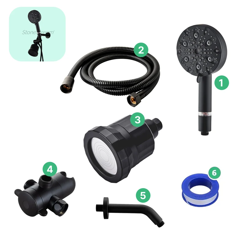 Ecolux 9 Mode High Pressure Shower Head (Filtered)