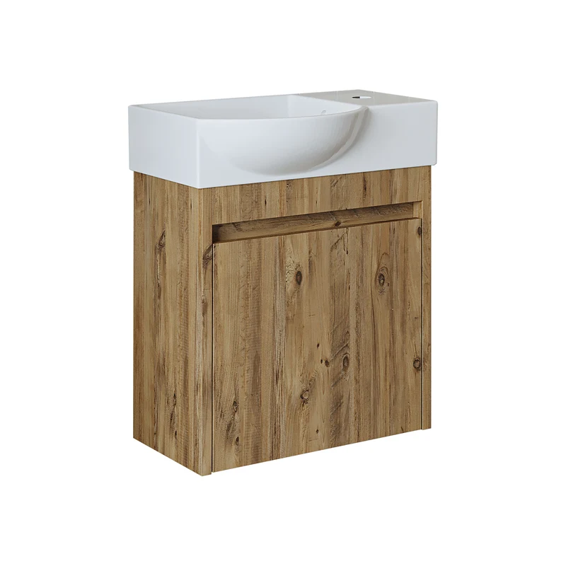 Roomart Waschbeckenunterschrank LEO, 46,5 cm, Hahnloch rechts, in 4 Farben