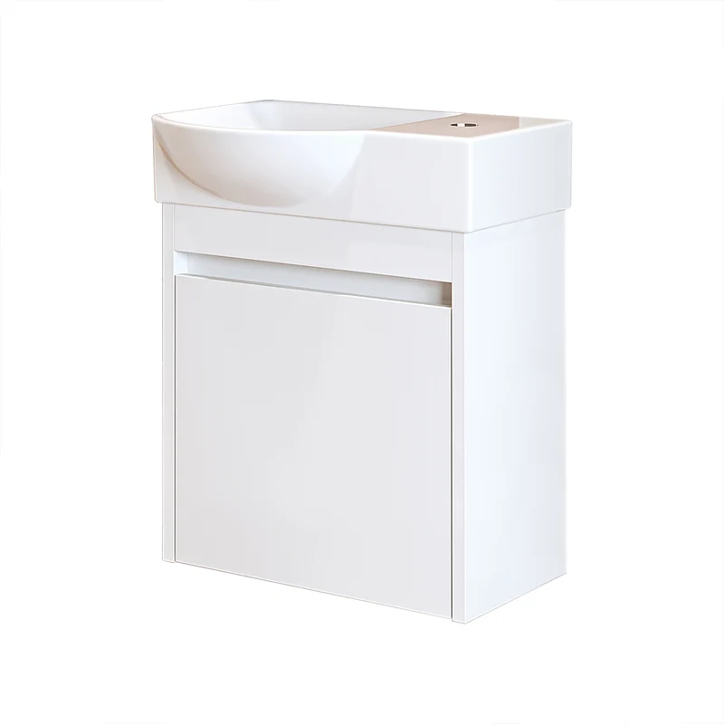 Roomart Waschbeckenunterschrank LEO, 46,5 cm, Hahnloch rechts, in 4 Farben