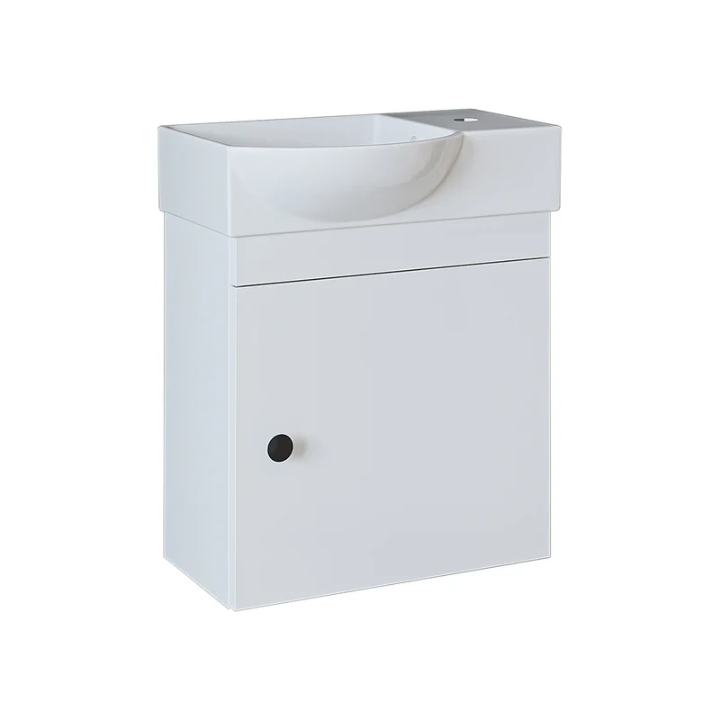Roomart Waschbeckenunterschrank PUNTO, 46,5 cm, mit Keramikbecken, in 4 Farben