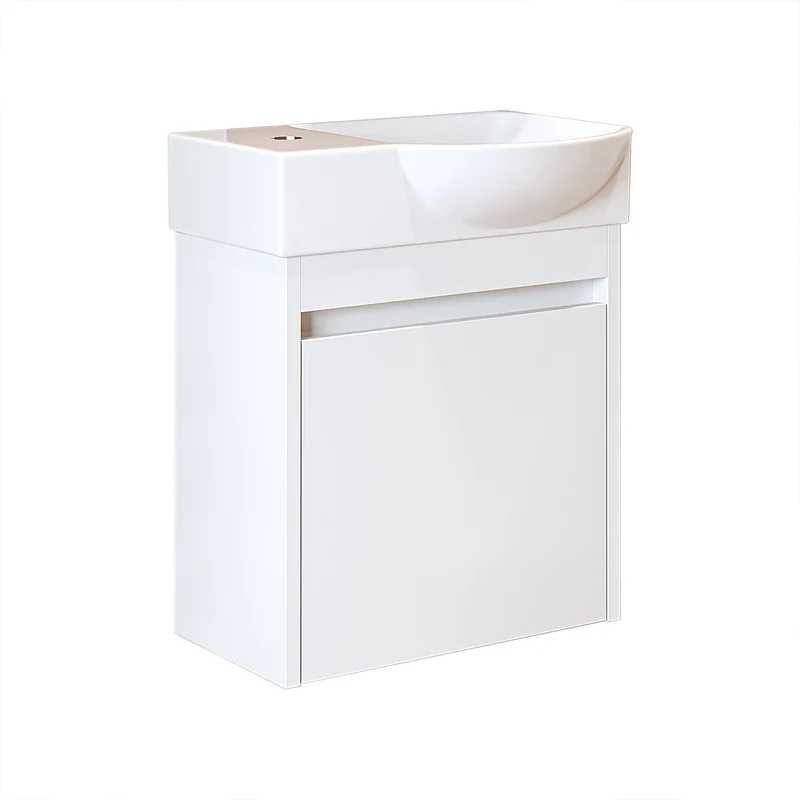 Roomart Waschbeckenunterschrank LEO, 46,5 cm, Hahnloch links, in 4 Farben