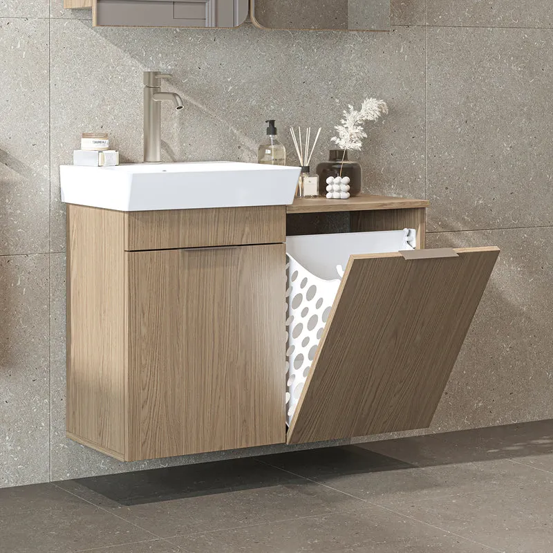 Roomart 3-teiliges Badmöbel-Set LYCIA, 49 cm, Waschtisch mit Spiegelschrank, in 4 Farben