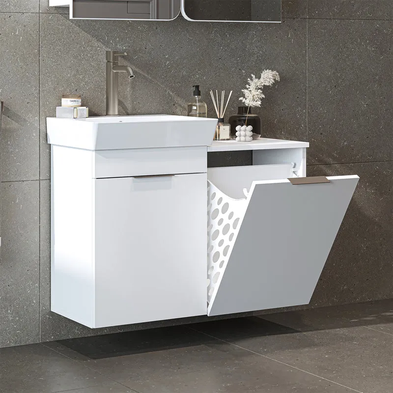 Roomart 3-teiliges Badmöbel-Set LYCIA, 49 cm, Waschtisch mit Spiegelschrank, in 4 Farben