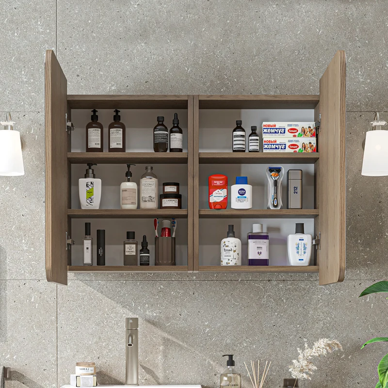 Roomart 3-teiliges Badmöbel-Set LYCIA, 49 cm, Waschtisch mit Spiegelschrank, in 4 Farben