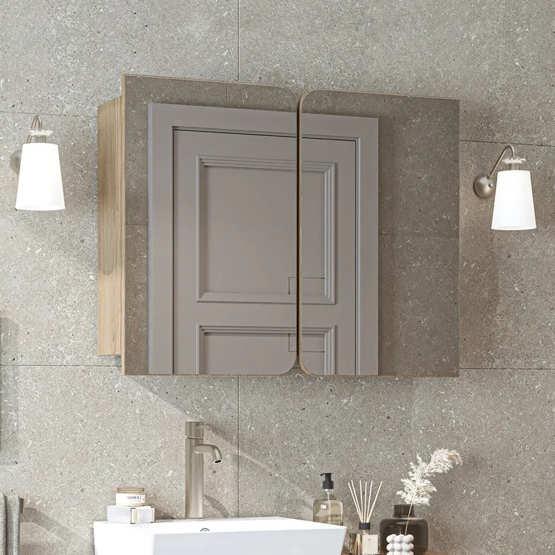 Roomart 4-teiliges Badmöbel-Set LYCIA, 49 cm, Waschtisch, Spiegelschrank und Hochschrank, in 4 Farben