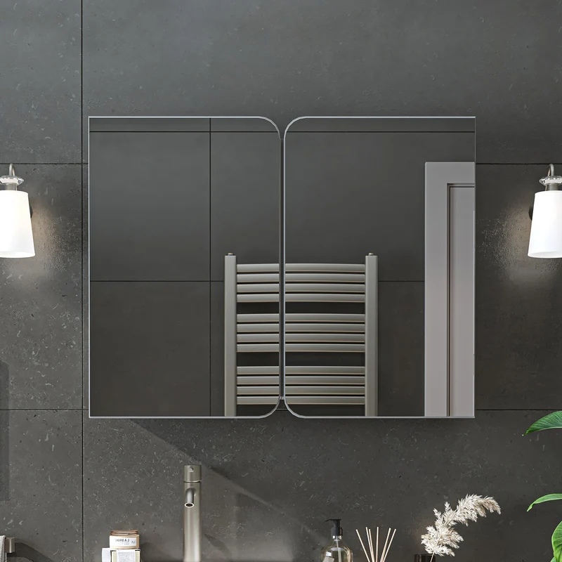 Roomart 4-teiliges Badmöbel-Set LYCIA, 49 cm, Waschtisch, Spiegelschrank und Hochschrank, in 4 Farben