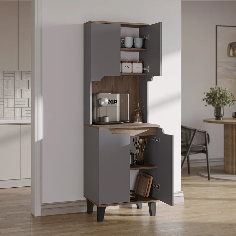 Roomart Küchenschrank DEFNE, 182 cm, mit offener Nische für Kaffeemaschine, in 5 Farben