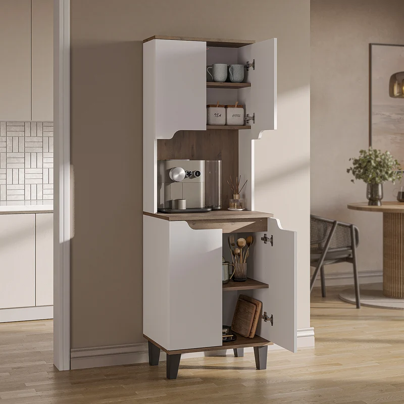 Roomart Küchenschrank DEFNE, 182 cm, mit offener Nische für Kaffeemaschine, in 5 Farben