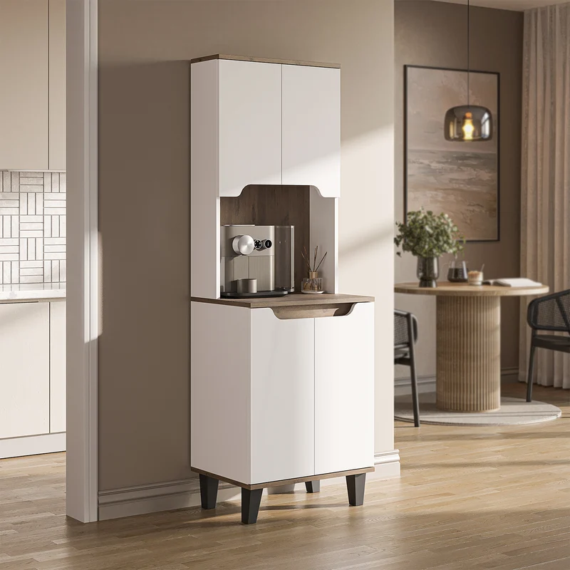 Roomart Küchenschrank DEFNE, 182 cm, mit offener Nische für Kaffeemaschine, in 5 Farben