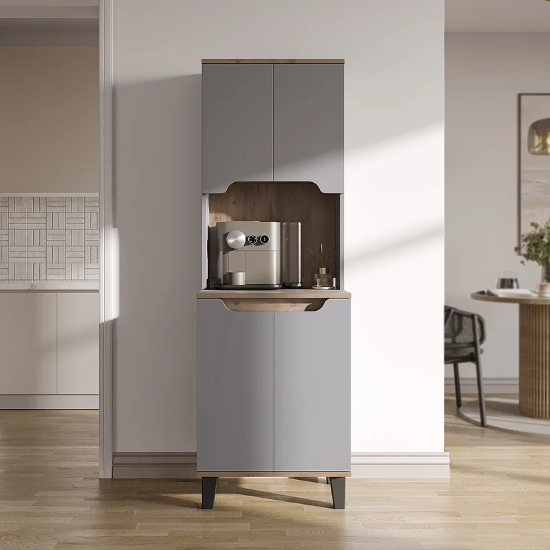 Roomart Küchenschrank DEFNE, 182 cm, mit offener Nische für Kaffeemaschine, in 5 Farben