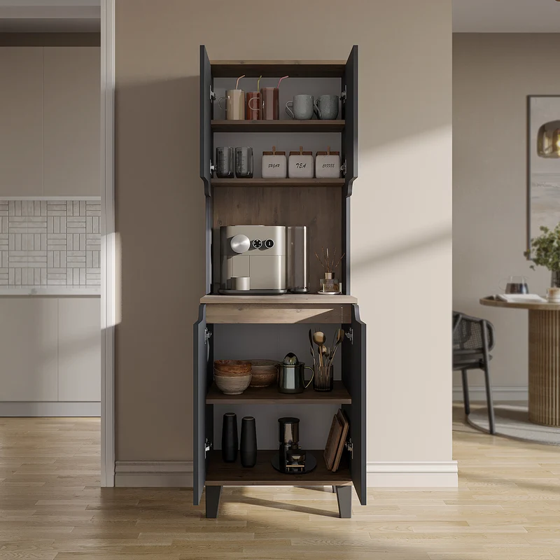 Roomart Küchenschrank DEFNE, 182 cm, mit offener Nische für Kaffeemaschine, in 5 Farben