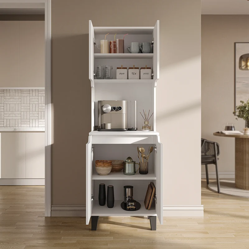 Roomart Küchenschrank DEFNE, 182 cm, mit offener Nische für Kaffeemaschine, in 5 Farben