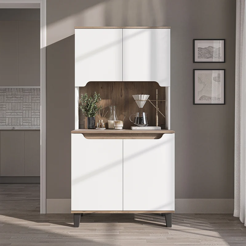 Roomart Küchenschrank DEFNE, 182 cm, mit offener Nische für Kaffeemaschine, in 5 Farben