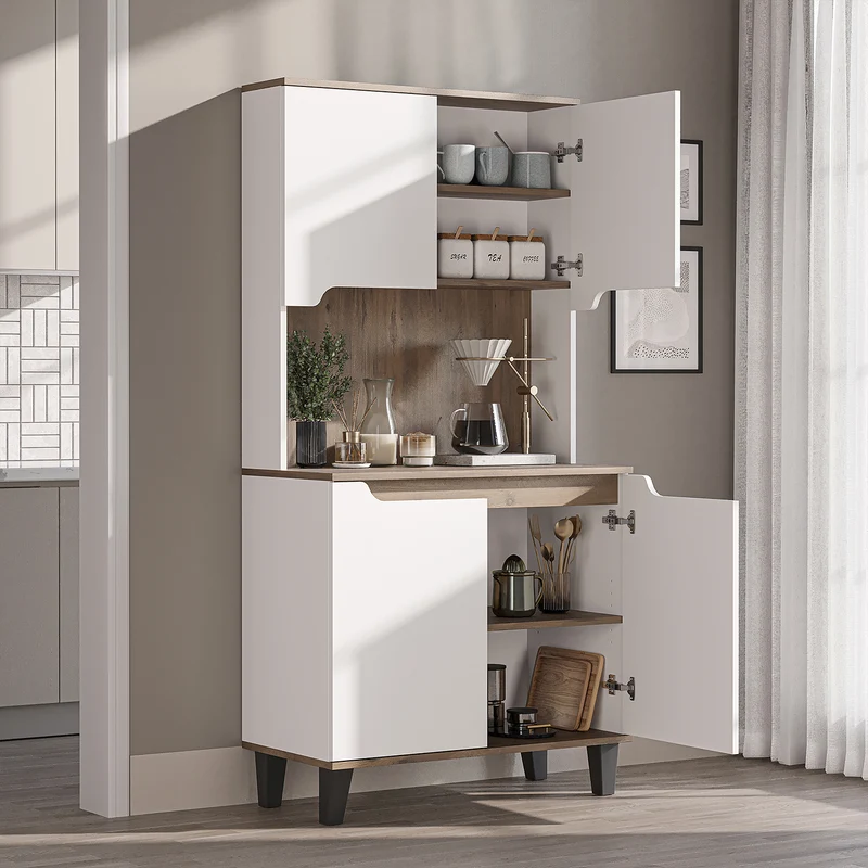 Roomart Küchenschrank DEFNE, 182 cm, mit offener Nische für Kaffeemaschine, in 5 Farben