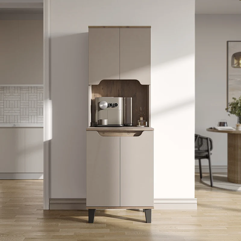 Roomart Küchenschrank DEFNE, 182 cm, mit offener Nische für Kaffeemaschine, in 5 Farben
