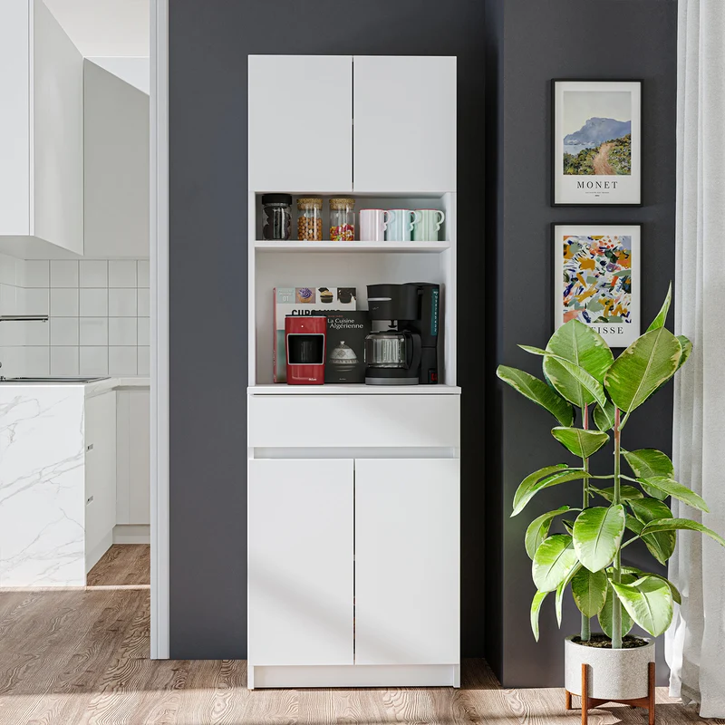 Roomart Küchenschrank NAPOLI, 180 cm, mit offener Nische und Schublade, in 4 Farben