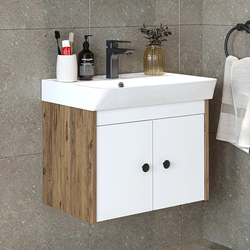 Roomart Badmöbel-Set ADA, 60 cm, mit Keramik-Waschbecken, in 6 Farben