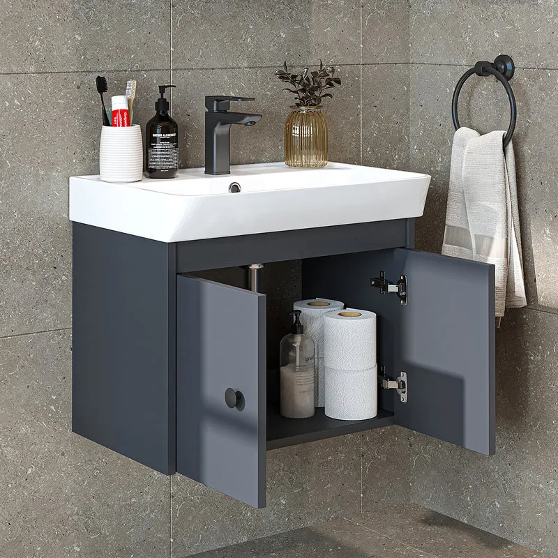 Roomart Badmöbel-Set ADA, 60 cm, mit Keramik-Waschbecken, in 6 Farben