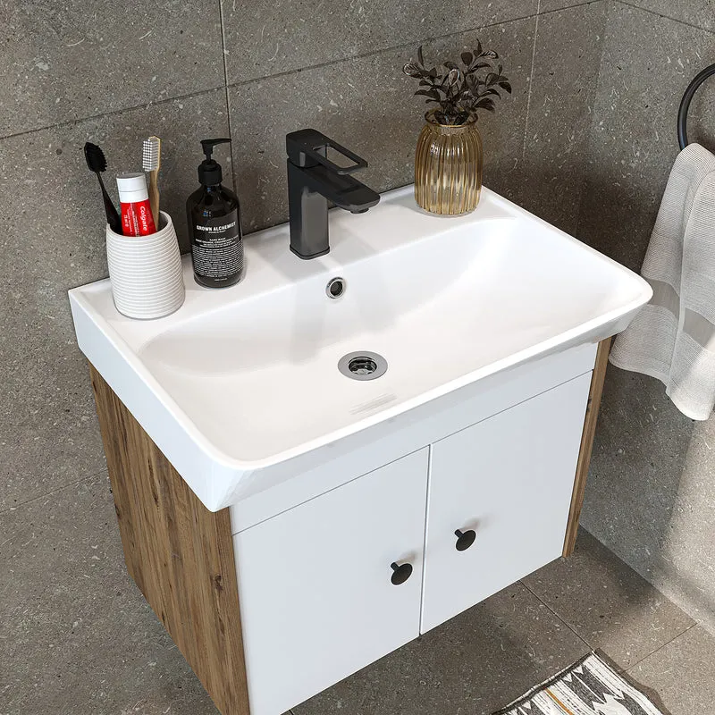 Roomart Badmöbel-Set ADA, 60 cm, mit Keramik-Waschbecken, in 6 Farben