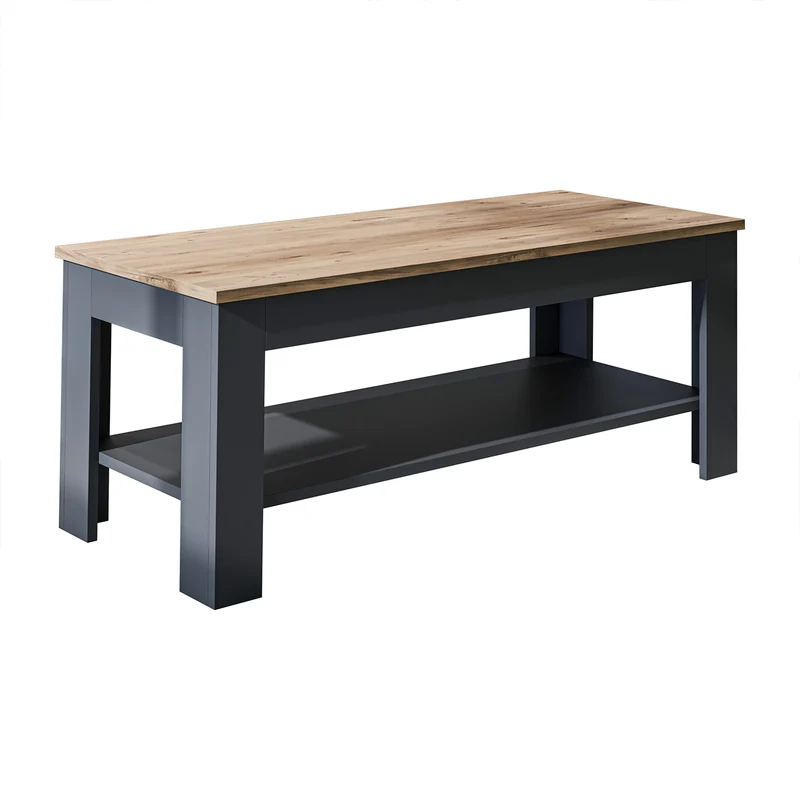 Roomart Couchtisch HELSINKI, 80 oder 110 cm, mit Ablageboden, in 4 Farben