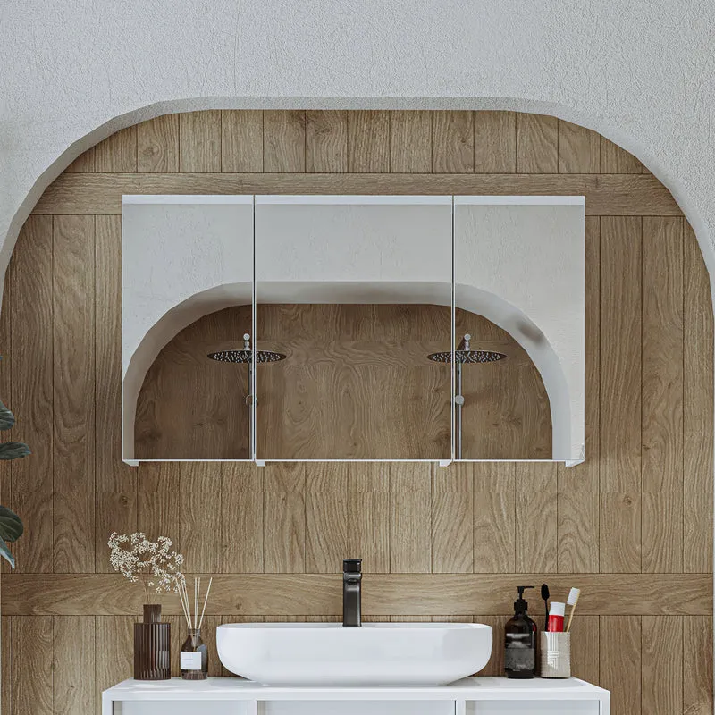 Roomart Badmöbel-Set GUSTO-ATL 105 cm, 4-teilig mit Keramik-Waschbecken und Spiegelschrank