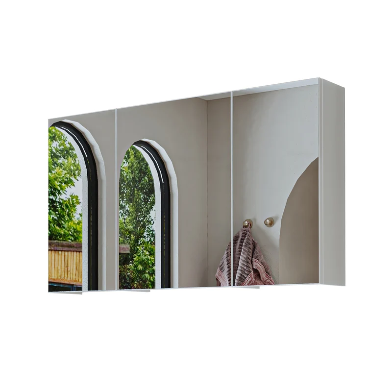 Roomart Badmöbel-Set GUSTO-ATL 105 cm, 4-teilig mit Keramik-Waschbecken und Spiegelschrank