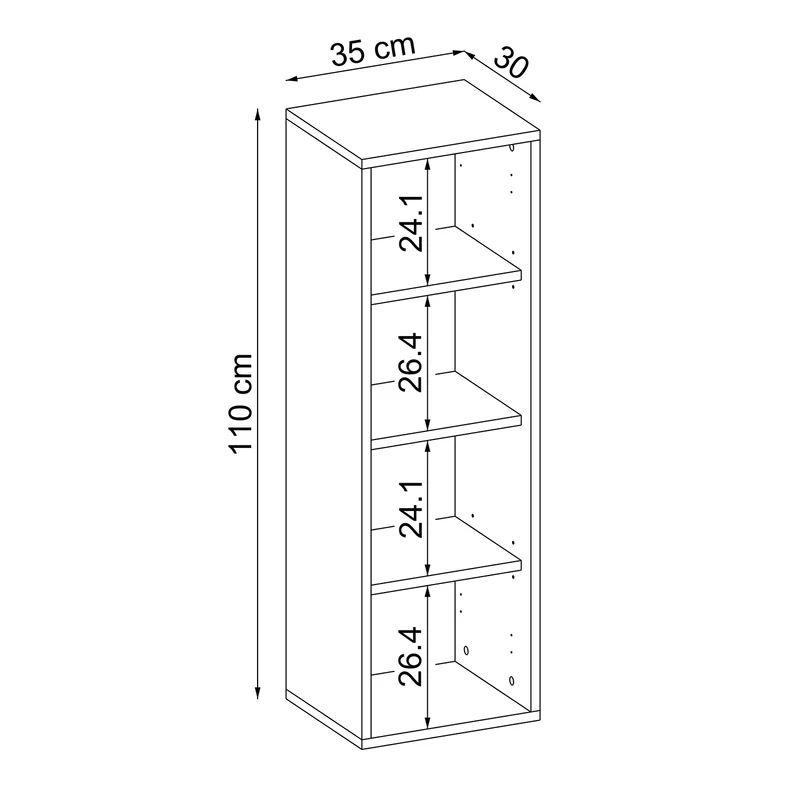 Roomart Badmöbel-Set GUSTO-ATL 105 cm, 4-teilig mit Keramik-Waschbecken und Spiegelschrank