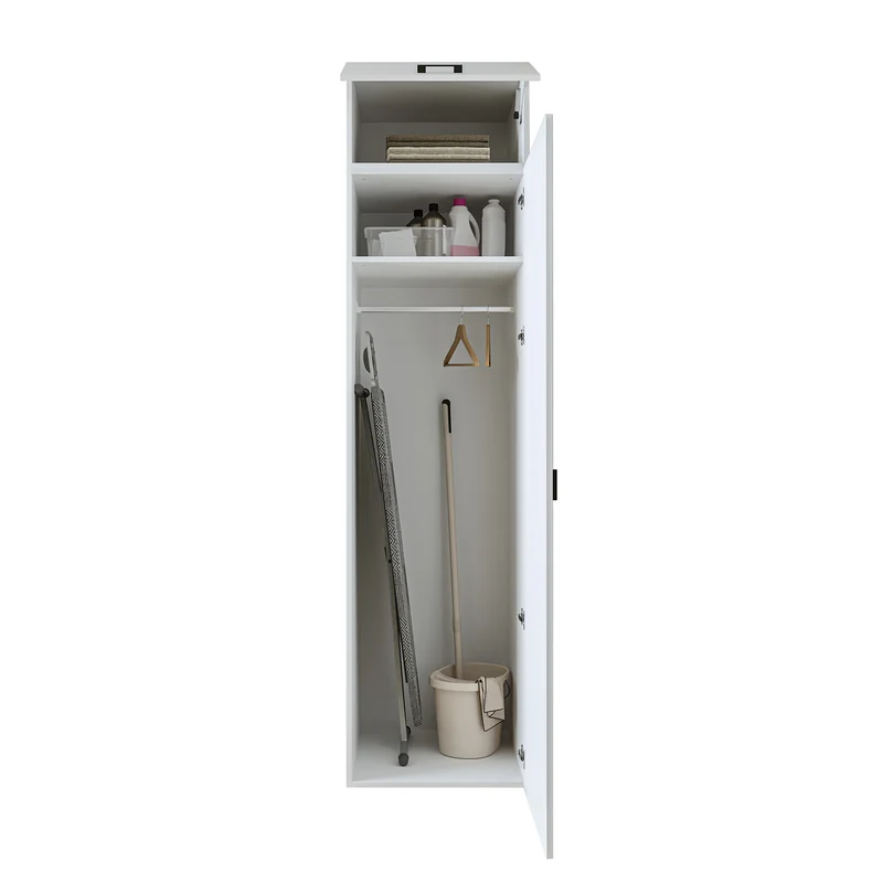 Roomart Hochschrank 60 cm für Waschküche, 205 cm hoch, Soft-Close, in 3 Farben