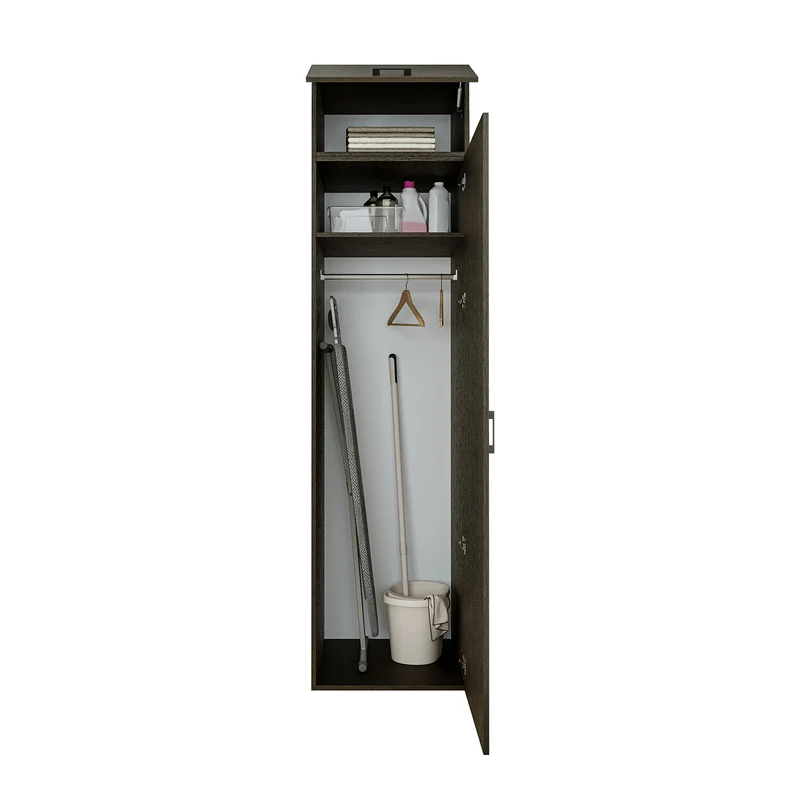 Roomart Hochschrank 60 cm für Waschküche, 205 cm hoch, Soft-Close, in 3 Farben
