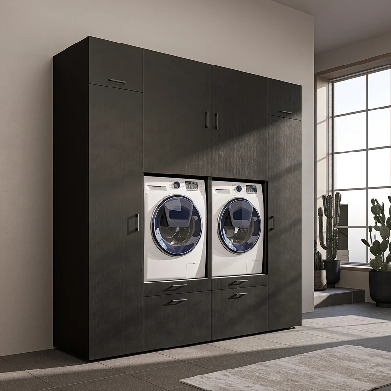 Roomart Waschmaschinenschrank SERIE 2 mit 2 Hochschränken, 254 cm, in 3 Farben