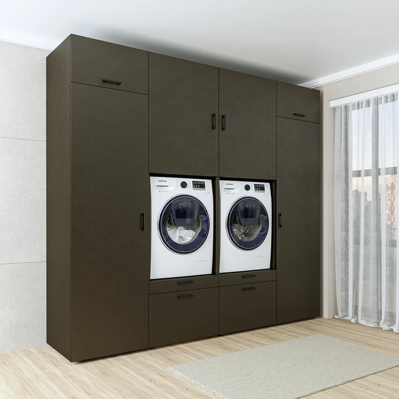 Roomart Waschmaschinenschrank SERIE 2 mit 2 Hochschränken, 254 cm, in 3 Farben