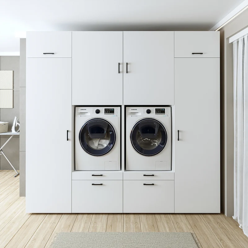 Roomart Waschmaschinenschrank SERIE 2 mit 2 Hochschränken, 254 cm, in 3 Farben