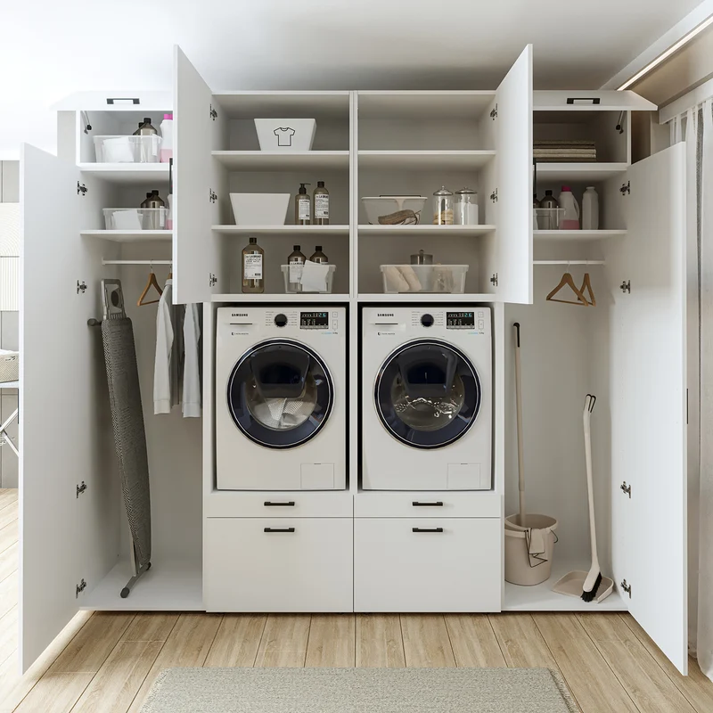 Roomart Waschmaschinenschrank SERIE 2 mit 2 Hochschränken, 254 cm, in 3 Farben
