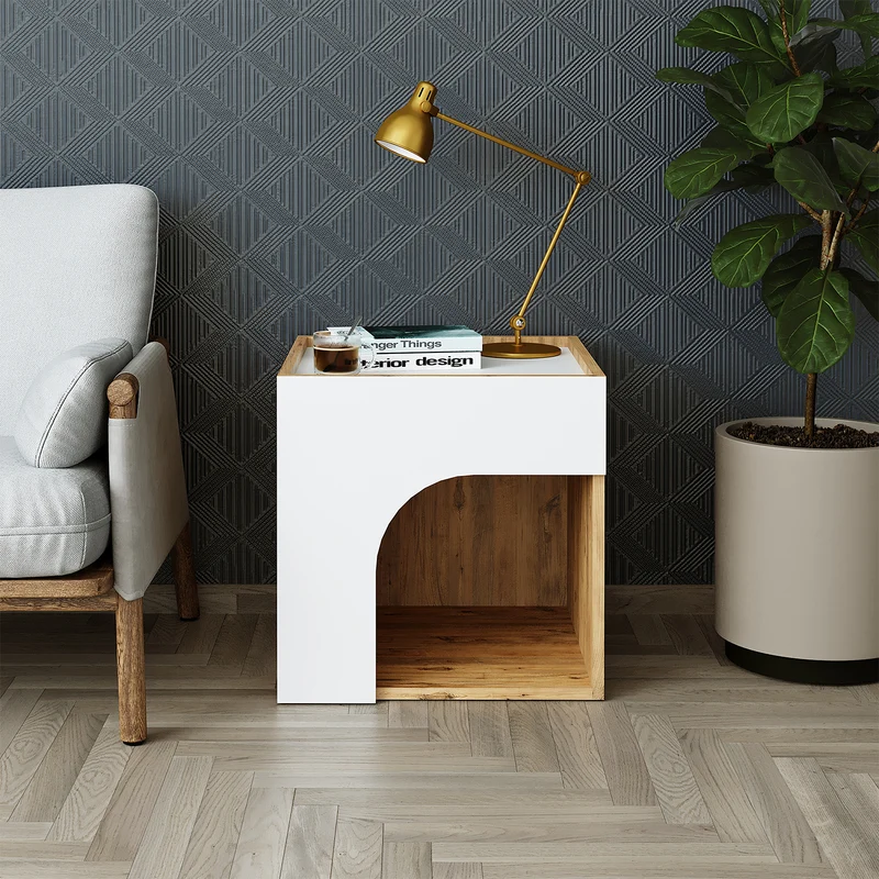 Roomart Tierhaus RINO für Hunde und Katzen, 50 cm, mit Beistelltisch-Funktion