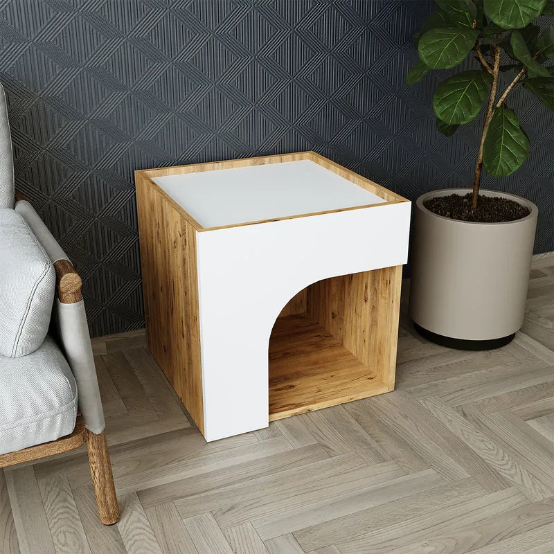 Roomart Tierhaus RINO für Hunde und Katzen, 50 cm, mit Beistelltisch-Funktion