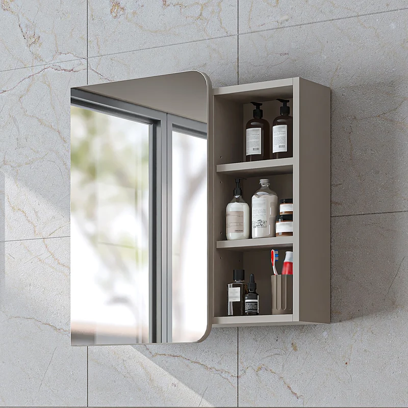 Roomart Bad Spiegelschrank LYCIA, 70 cm, mit Stauraum und offenen Fächern, in 4 Farben