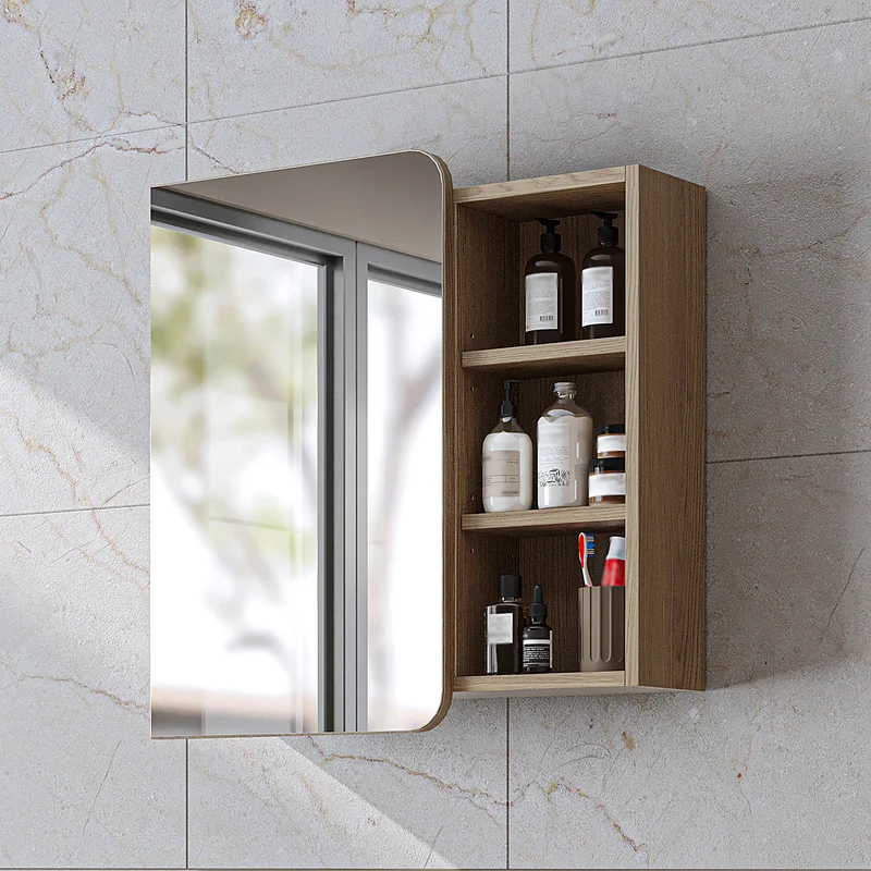 Roomart Bad Spiegelschrank LYCIA, 70 cm, mit Stauraum und offenen Fächern, in 4 Farben