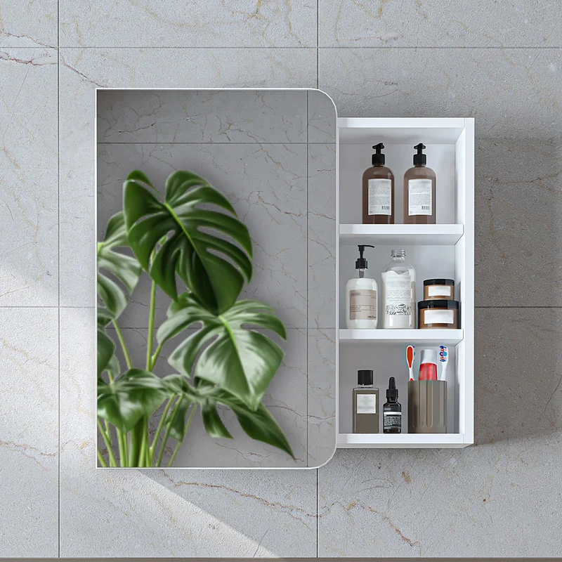 Roomart Bad Spiegelschrank LYCIA, 70 cm, mit Stauraum und offenen Fächern, in 4 Farben