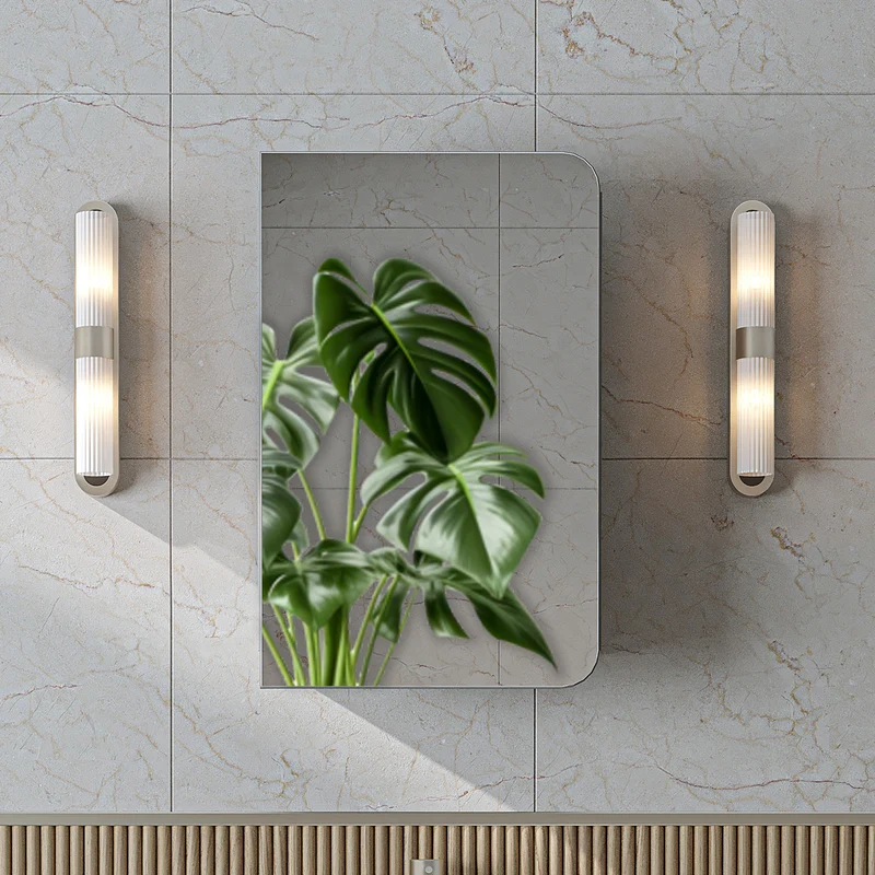 Roomart Bad Spiegelschrank LYCIA, 45 cm, mit Stauraum für Bad und Gäste-WC, in 4 Farben