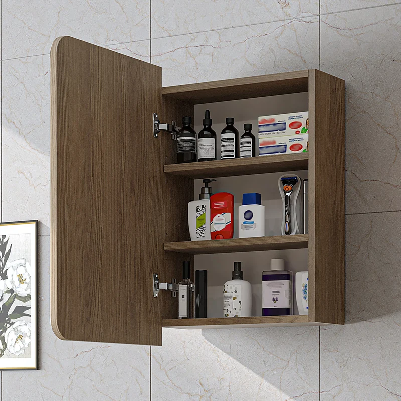 Roomart Bad Spiegelschrank LYCIA, 45 cm, mit Stauraum für Bad und Gäste-WC, in 4 Farben
