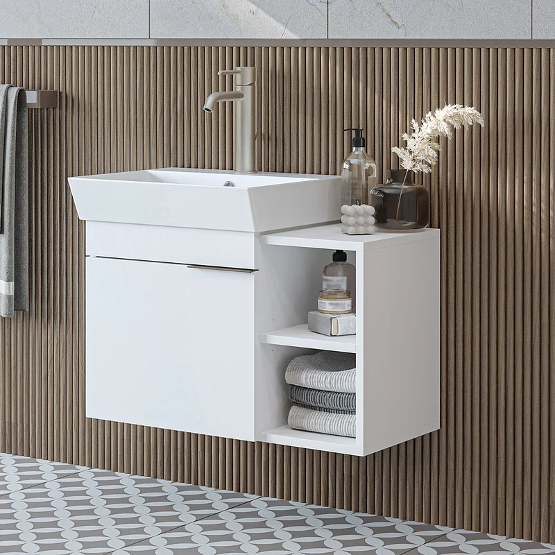Roomart Badmöbel LYCIA 72 cm, Waschtisch mit Keramik-Waschbecken, in 4 Farben