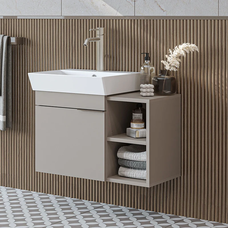 Roomart Badmöbel LYCIA 72 cm, Waschtisch mit Keramik-Waschbecken, in 4 Farben