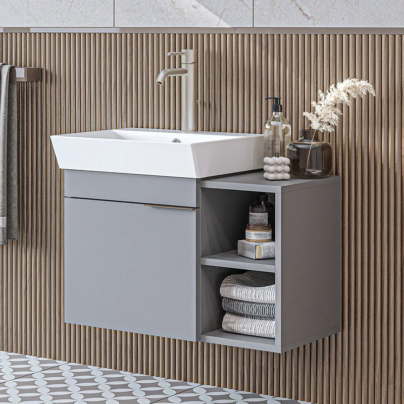 Roomart Badmöbel LYCIA 72 cm, Waschtisch mit Keramik-Waschbecken, in 4 Farben