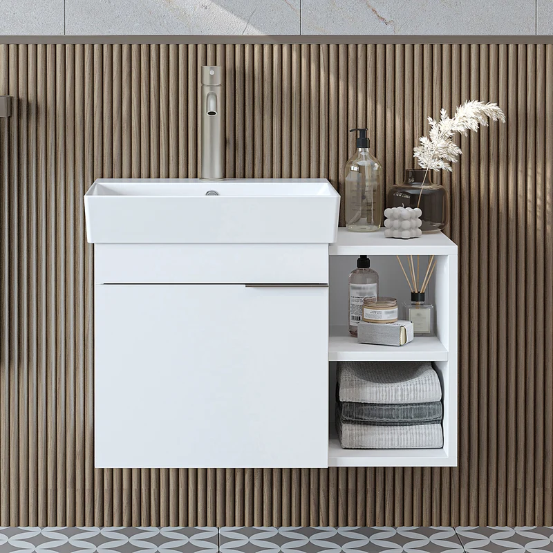 Roomart Badmöbel LYCIA 72 cm, Waschtisch mit Keramik-Waschbecken, in 4 Farben
