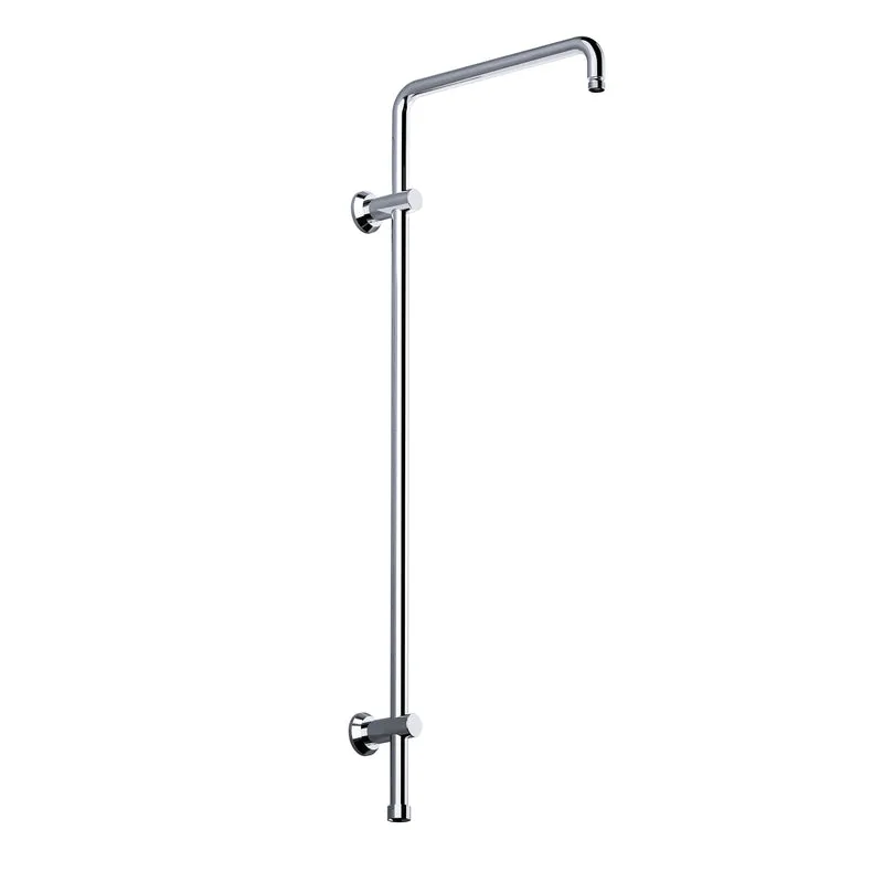 OHO Edelstahl Duschstange mit Variable Wandbefestigungen, Wandstange Regendusche Brausearm Brausestange Duschsäule mit fester Länge 92cm Chrom